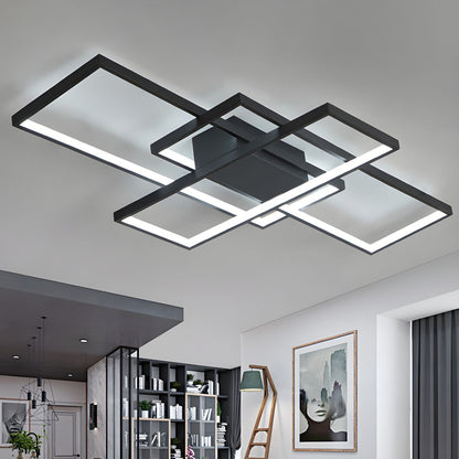 Modern LED Acrylic Ceiling Light Semi Flush Rectangular | Luravo