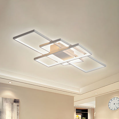 Modern LED Acrylic Ceiling Light Semi Flush Rectangular | Luravo