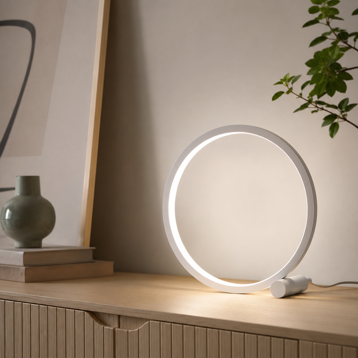 Modern LED Bedside Table Lamp with USB Power | Zorvixa