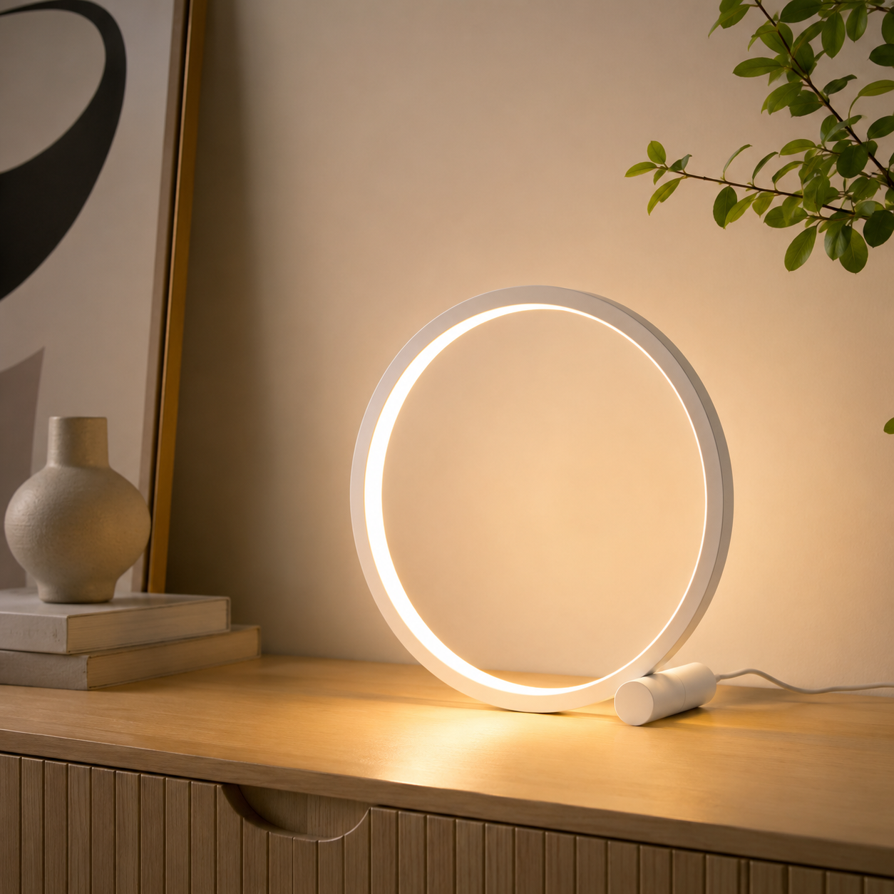 Modern LED Bedside Table Lamp with USB Power | Zorvixa