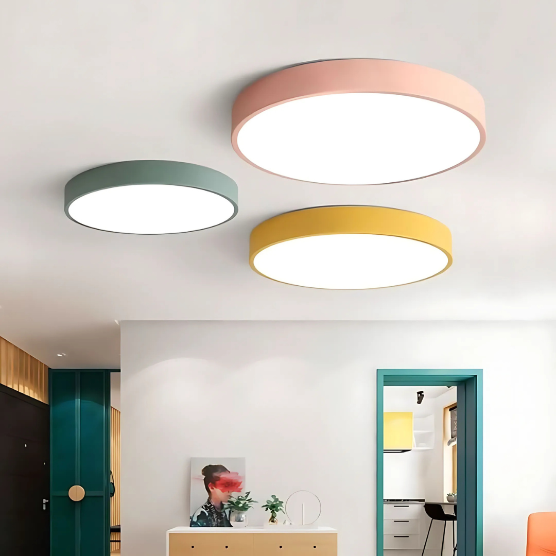 Modern LED Ceiling Light Scandinavian Round Fixture | Zivara