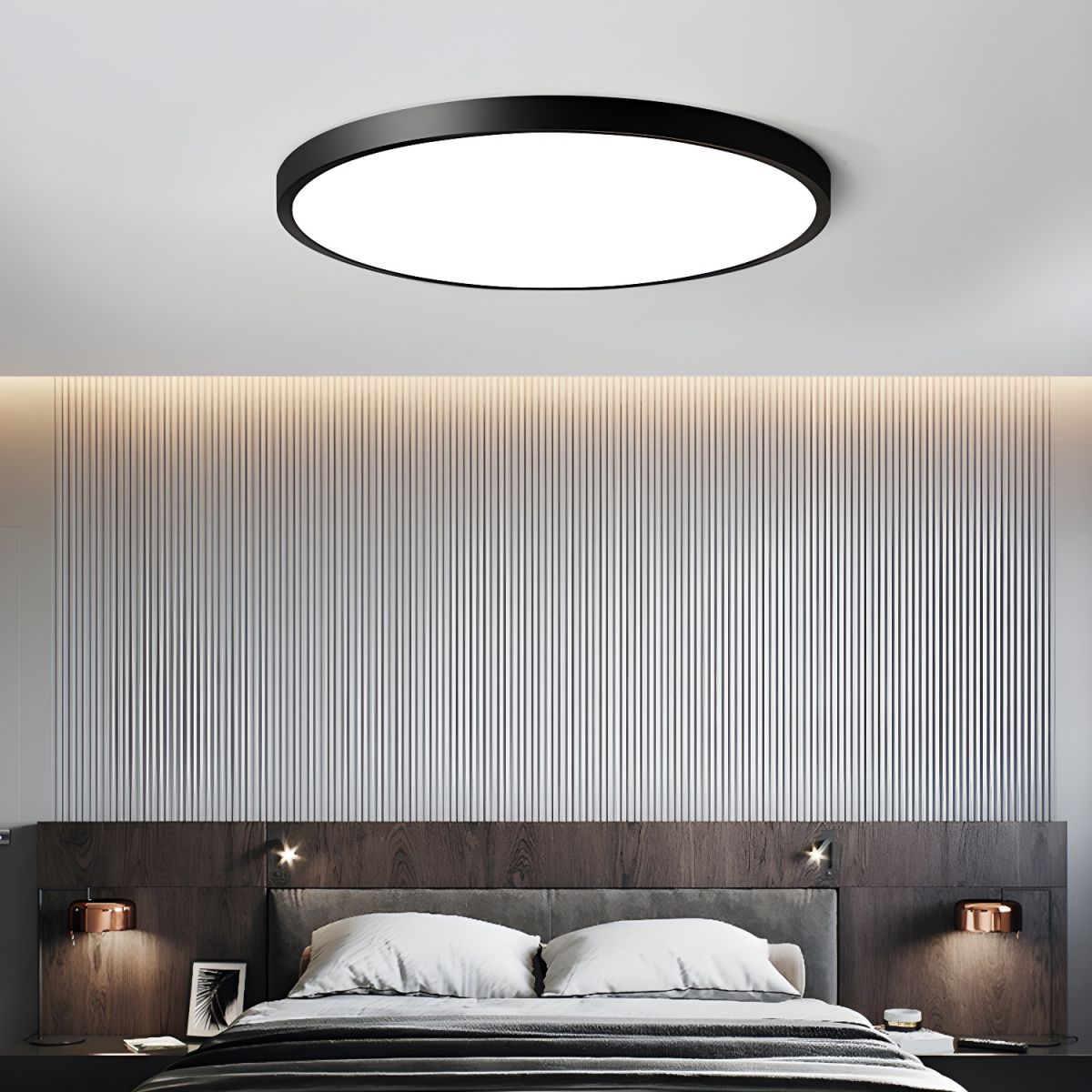 Modern LED Ceiling Light with Acrylic Shade Flush Mount | Nivara