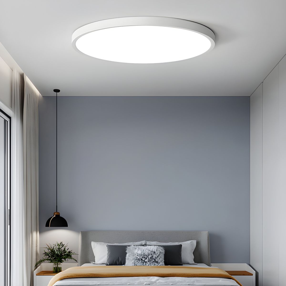 Modern LED Ceiling Light with Acrylic Shade Flush Mount | Nivara