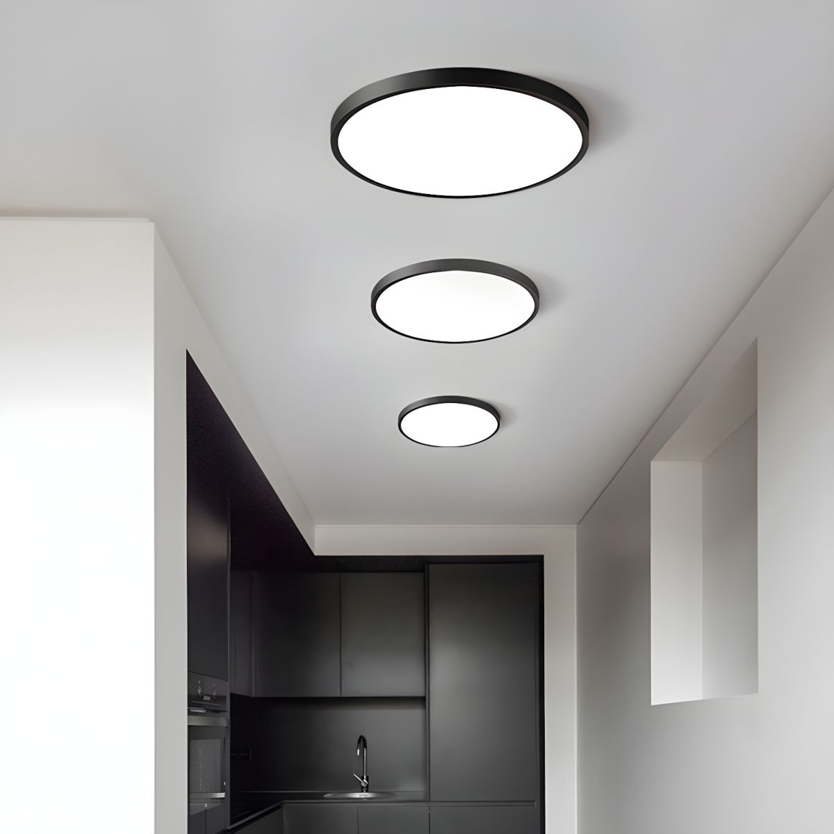 Modern LED Ceiling Light with Acrylic Shade Flush Mount | Nivara