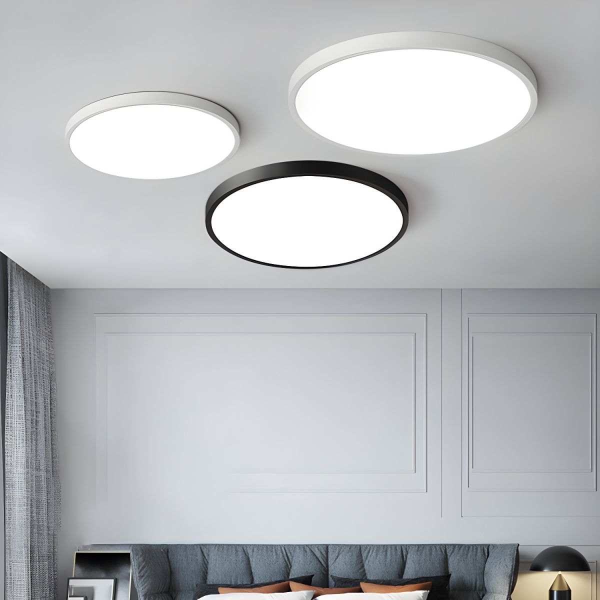 Modern LED Ceiling Light with Acrylic Shade Flush Mount | Nivara