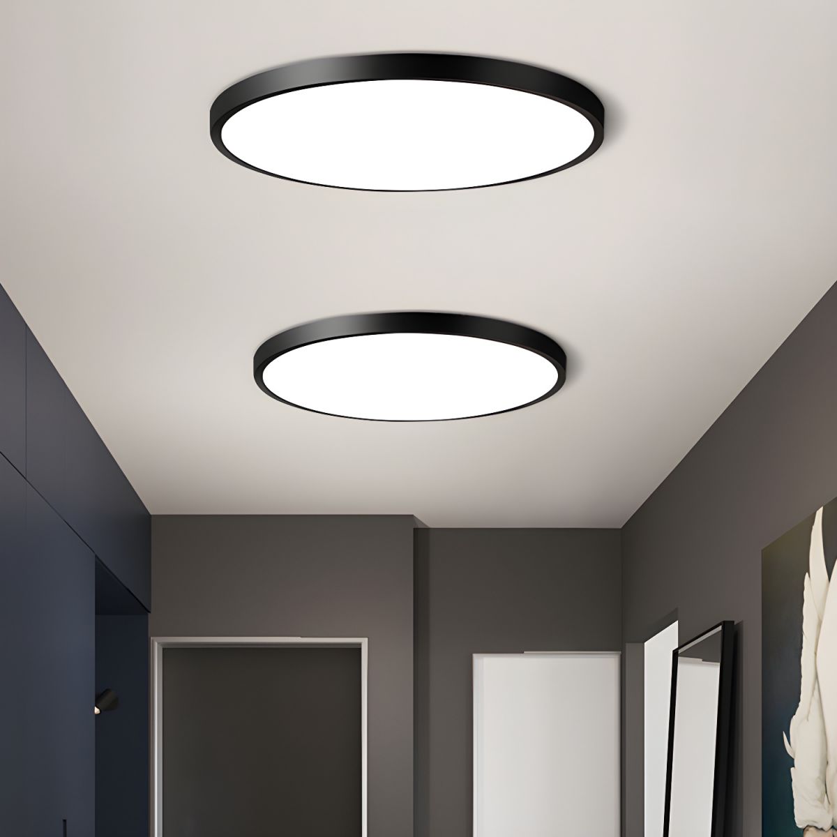 Modern LED Ceiling Light with Acrylic Shade Flush Mount | Nivara