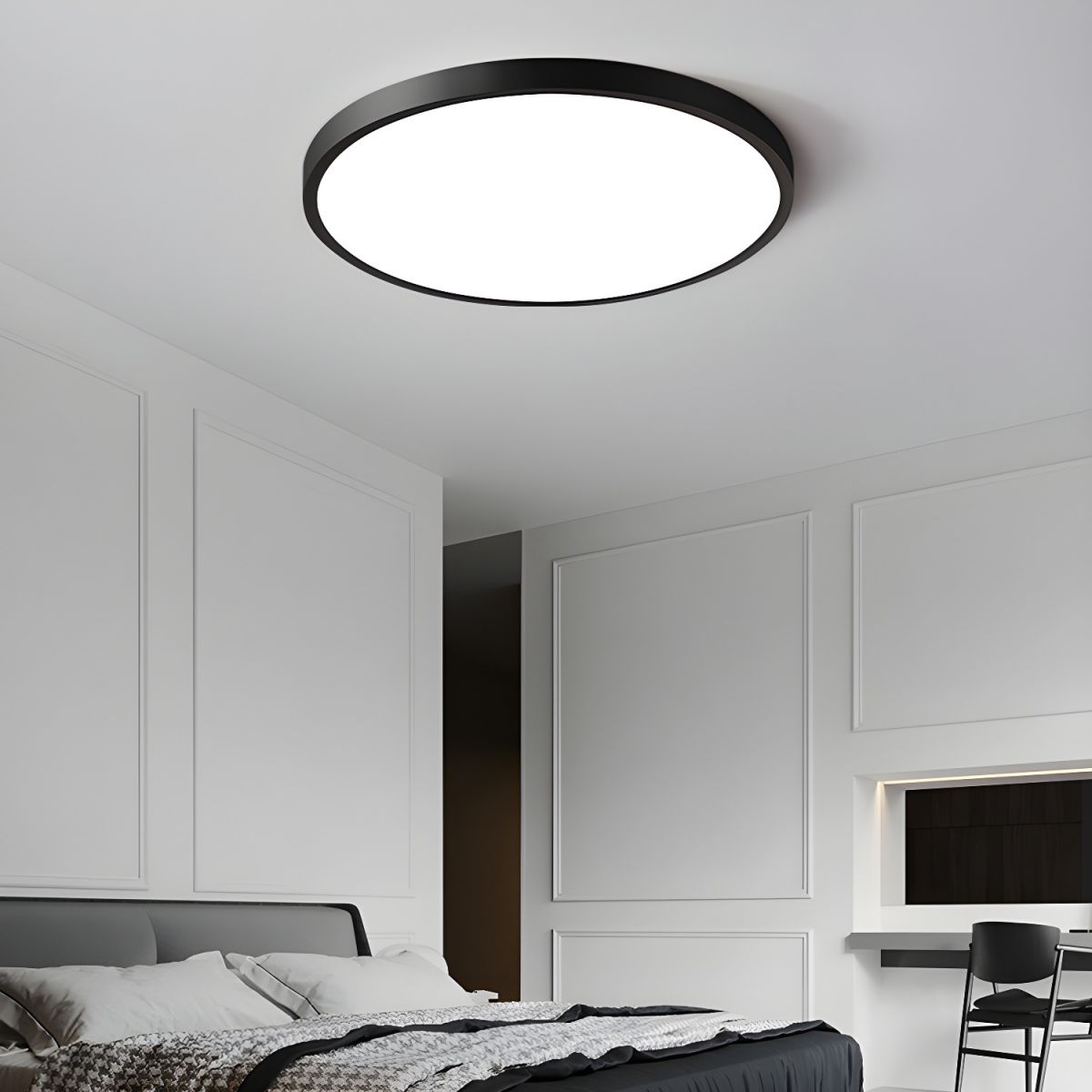 Modern LED Ceiling Light with Acrylic Shade Flush Mount | Nivara