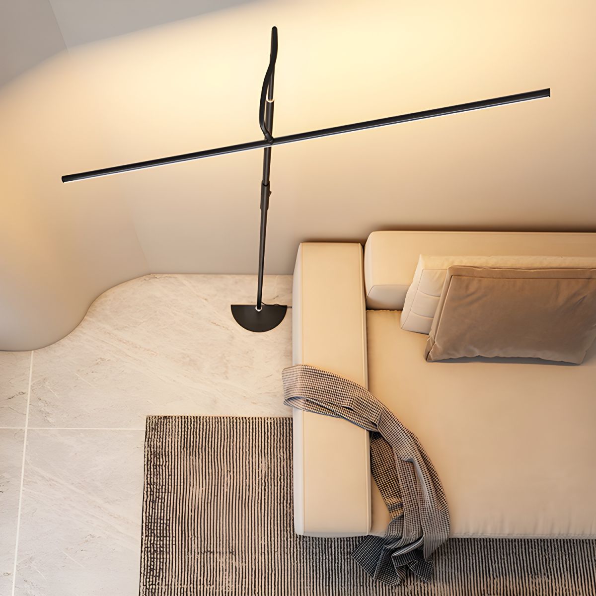 Modern LED Floor Lamp With Slim Metal Tube Design | Elvoria