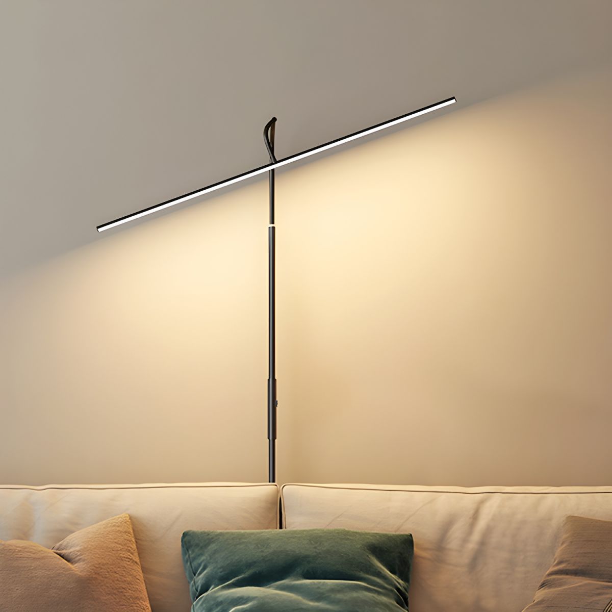 Modern LED Floor Lamp With Slim Metal Tube Design | Elvoria