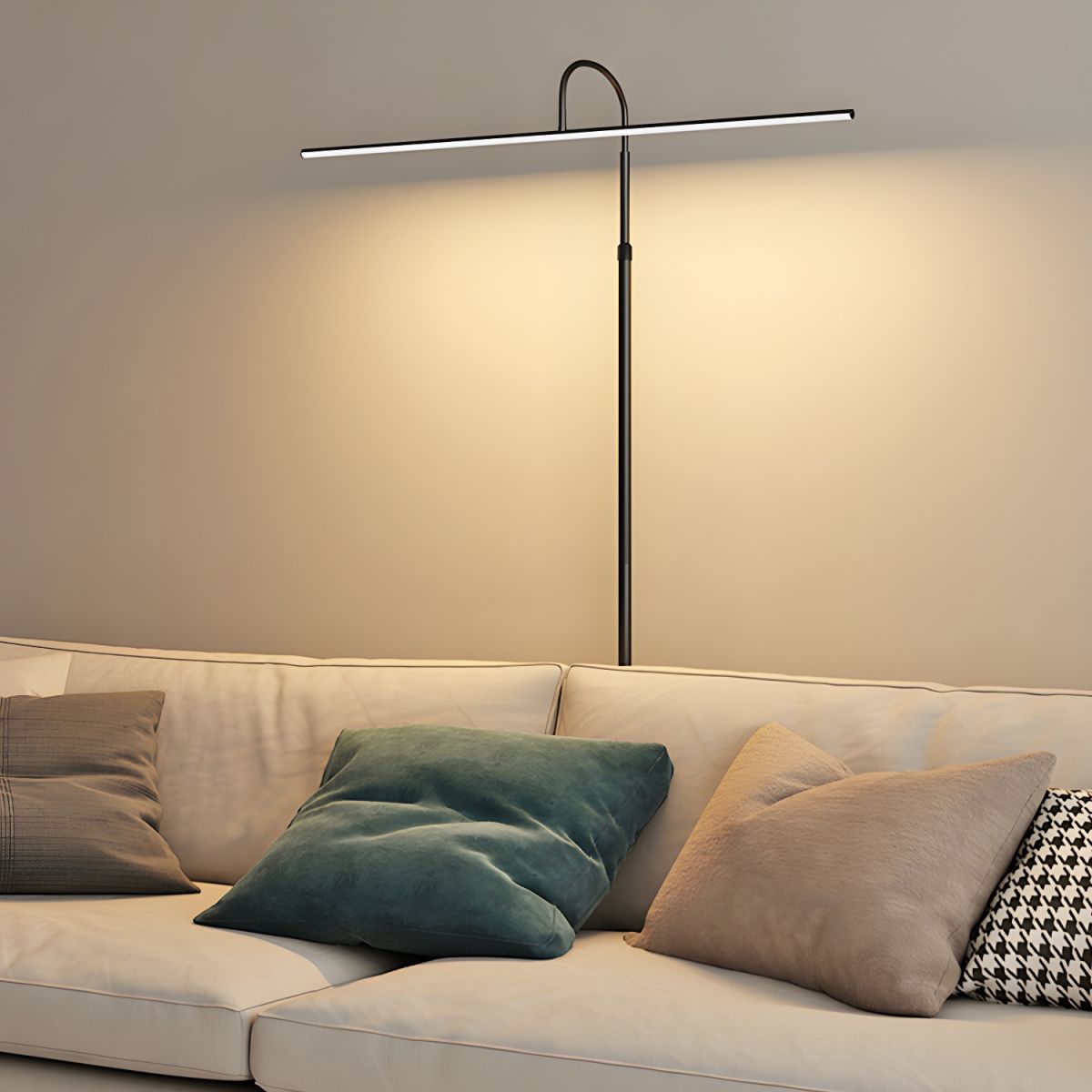 Modern LED Floor Lamp With Slim Metal Tube Design | Elvoria