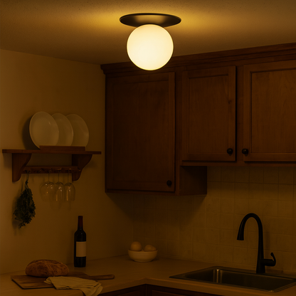 Modern LED Glass Globe Ceiling Lamp Design | Farvyn