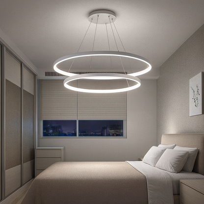 Modern LED Ring Chandelier for Living and Dining | Cirvona