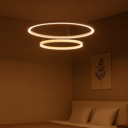 Modern LED Ring Chandelier for Living and Dining | Cirvona