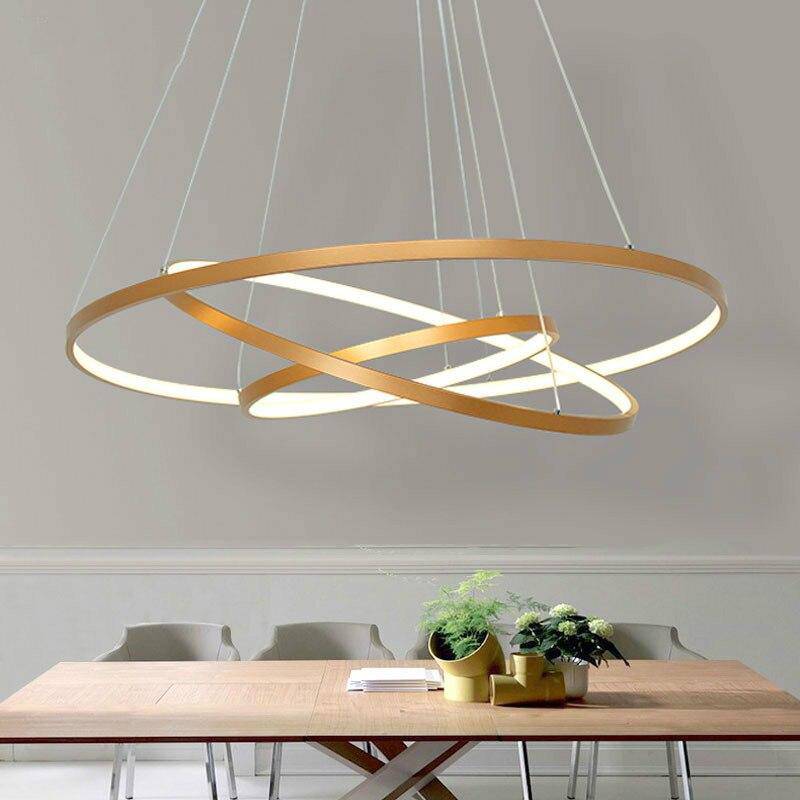 Modern LED Ring Chandelier for Living and Dining | Cirvona
