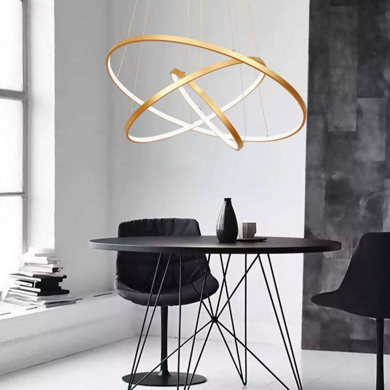 Modern LED Ring Chandelier for Living and Dining | Cirvona
