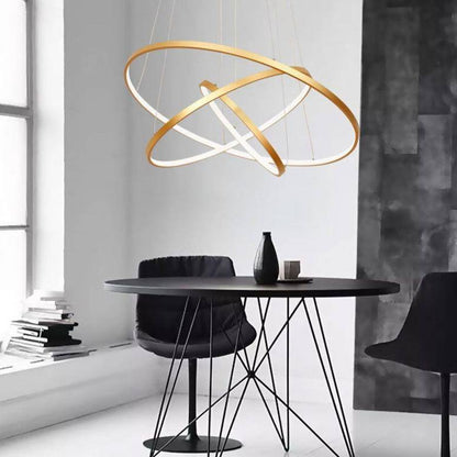 Modern LED Ring Chandelier for Living and Dining | Cirvona
