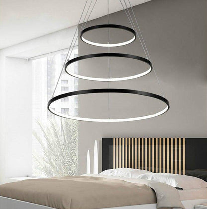 Modern LED Ring Chandelier for Living and Dining | Cirvona