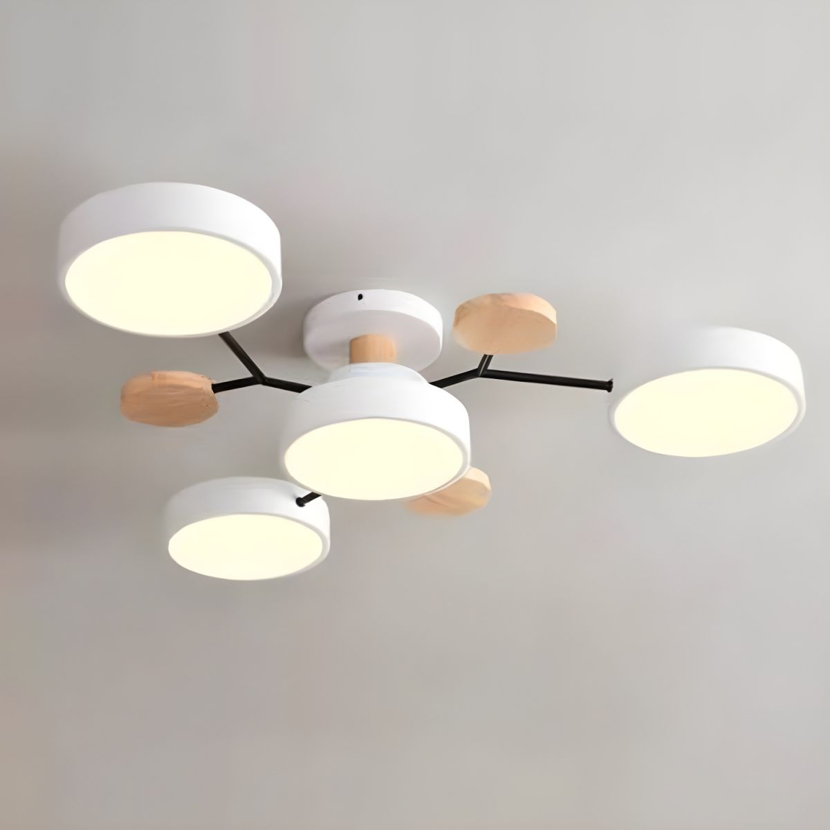 Modern LED Semi Flush Ceiling Light for Living Room | Lunaroa