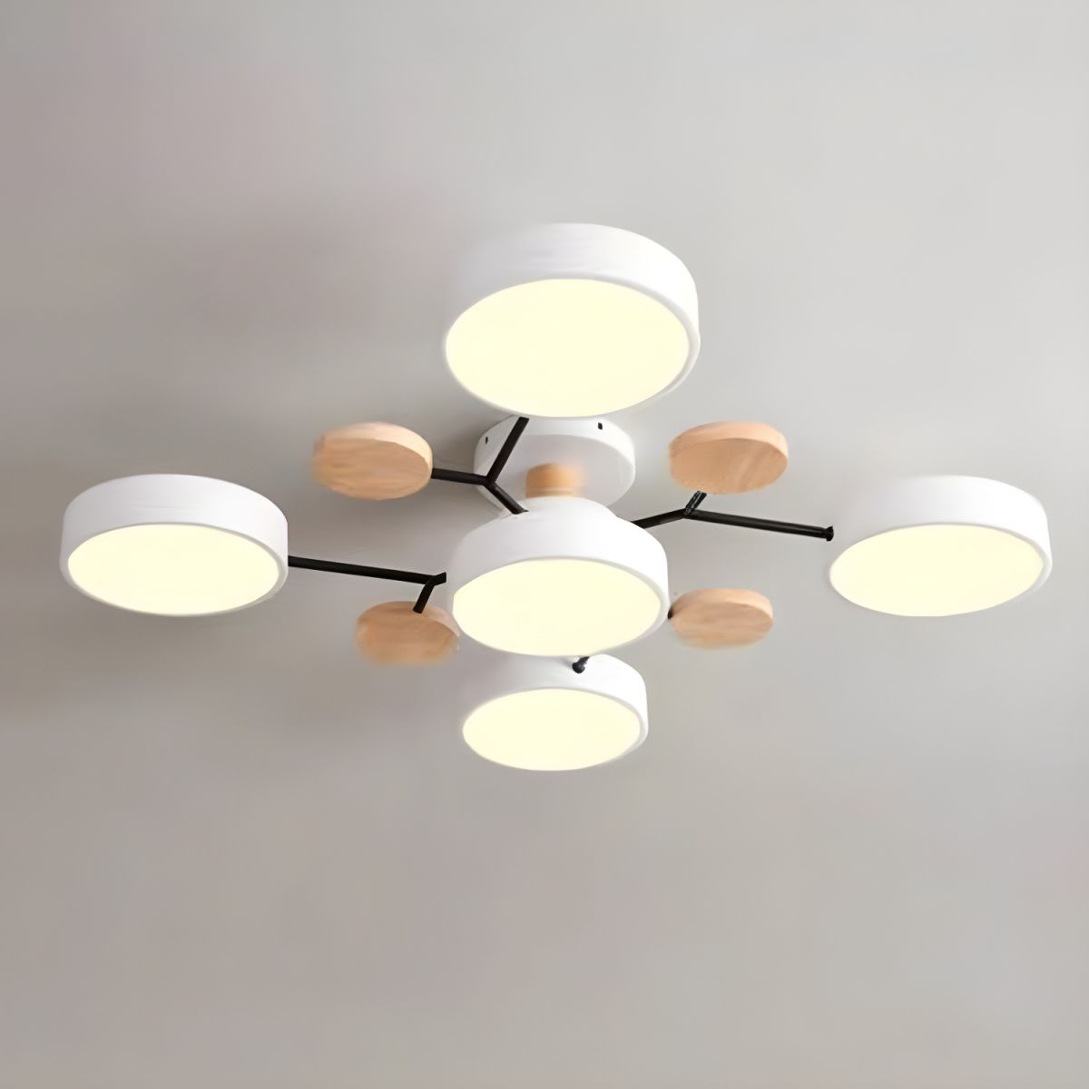 Modern LED Semi Flush Ceiling Light for Living Room | Lunaroa