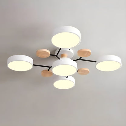 Modern LED Semi Flush Ceiling Light for Living Room | Lunaroa