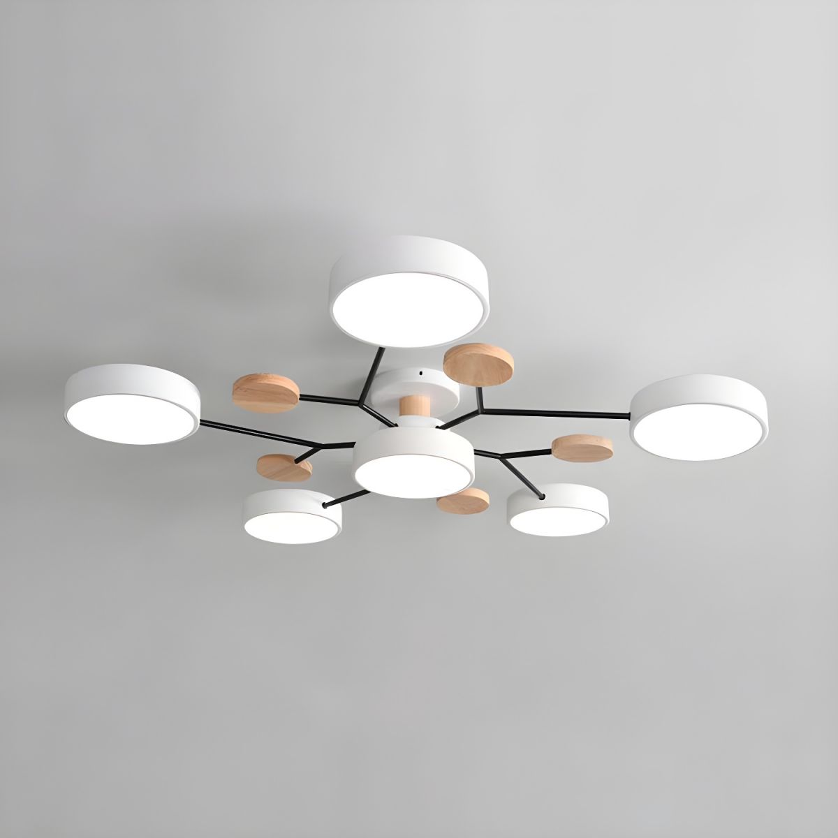 Modern LED Semi Flush Ceiling Light for Living Room | Lunaroa
