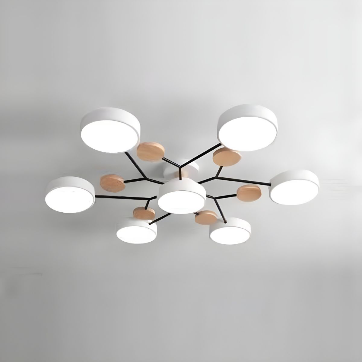 Modern LED Semi Flush Ceiling Light for Living Room | Lunaroa