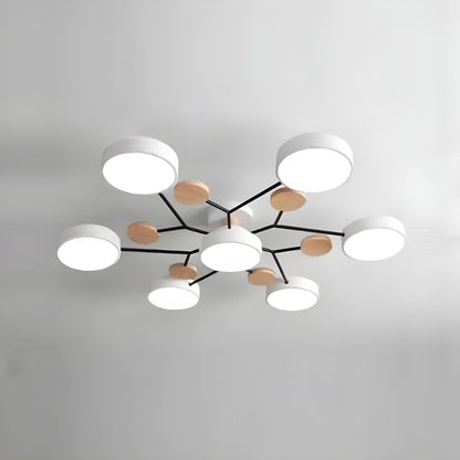 Modern LED Semi Flush Ceiling Light for Living Room | Lunaroa