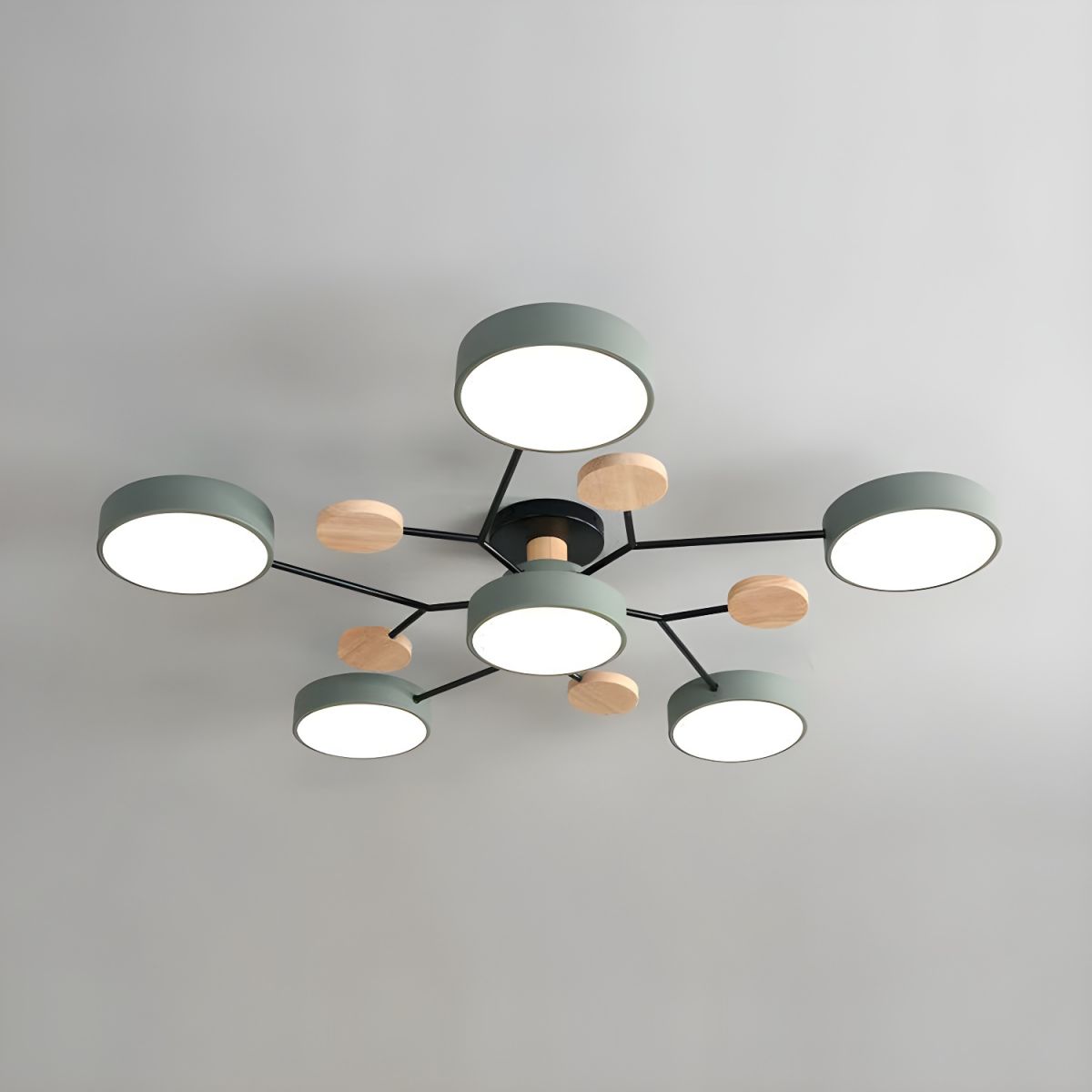 Modern LED Semi Flush Ceiling Light for Living Room | Lunaroa