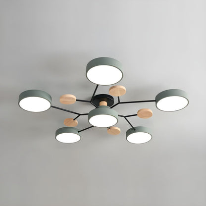 Modern LED Semi Flush Ceiling Light for Living Room | Lunaroa