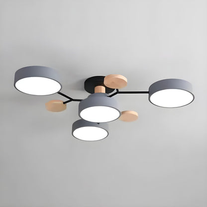 Modern LED Semi Flush Ceiling Light for Living Room | Lunaroa