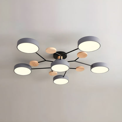 Modern LED Semi Flush Ceiling Light for Living Room | Lunaroa