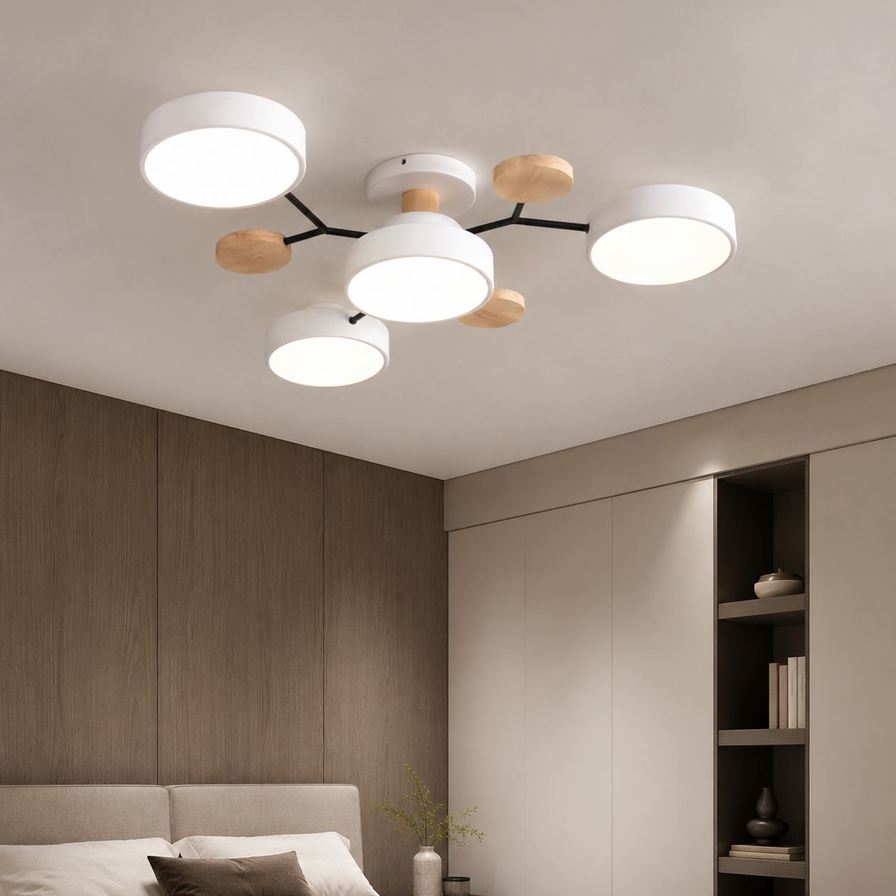 Modern LED Semi Flush Ceiling Light for Living Room | Lunaroa