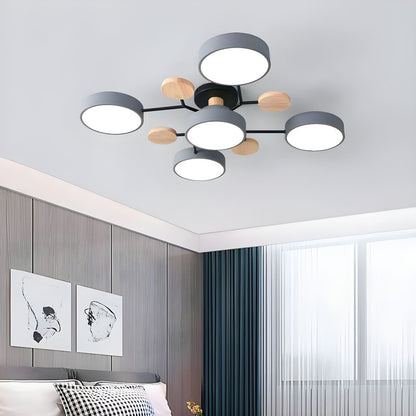 Modern LED Semi Flush Ceiling Light for Living Room | Lunaroa