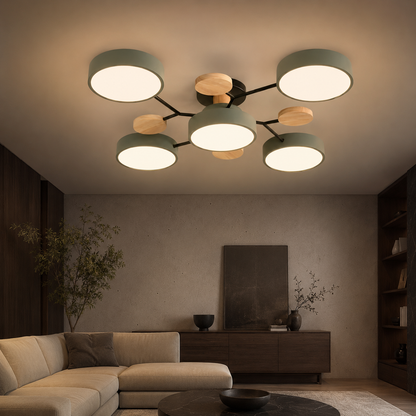 Modern LED Semi Flush Ceiling Light for Living Room | Lunaroa