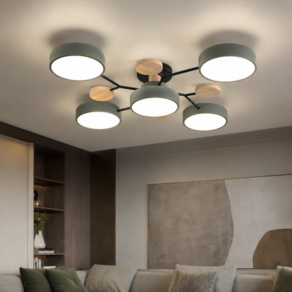 Modern LED Semi Flush Ceiling Light for Living Room | Lunaroa