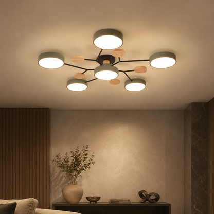 Modern LED Semi Flush Ceiling Light for Living Room | Lunaroa
