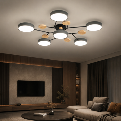 Modern LED Semi Flush Ceiling Light for Living Room | Lunaroa