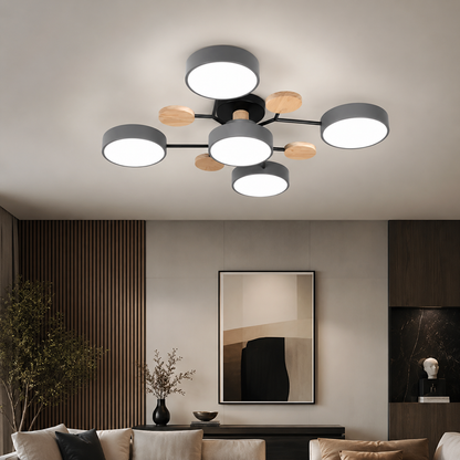 Modern LED Semi Flush Ceiling Light for Living Room | Lunaroa