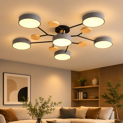 Modern LED Semi Flush Ceiling Light for Living Room | Lunaroa