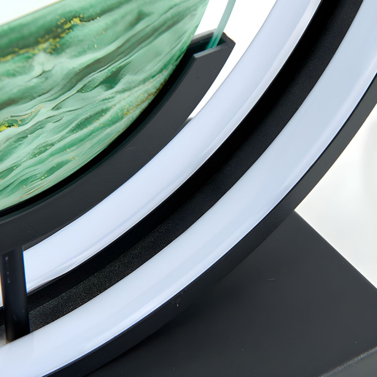 Modern LED Table Lamp with Acrylic Hourglass Shades | Varnique