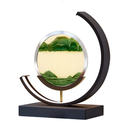 Modern LED Table Lamp with Acrylic Hourglass Shades | Varnique