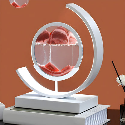 Modern LED Table Lamp with Acrylic Hourglass Shades | Varnique