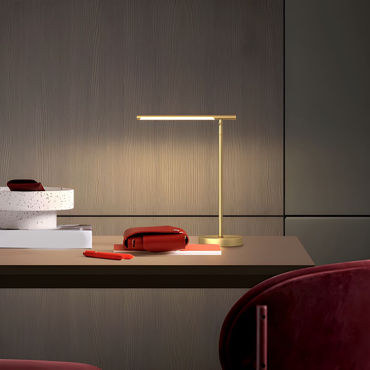 Modern LED Table Lamp with Linear Acrylic Shade | Zyntrox