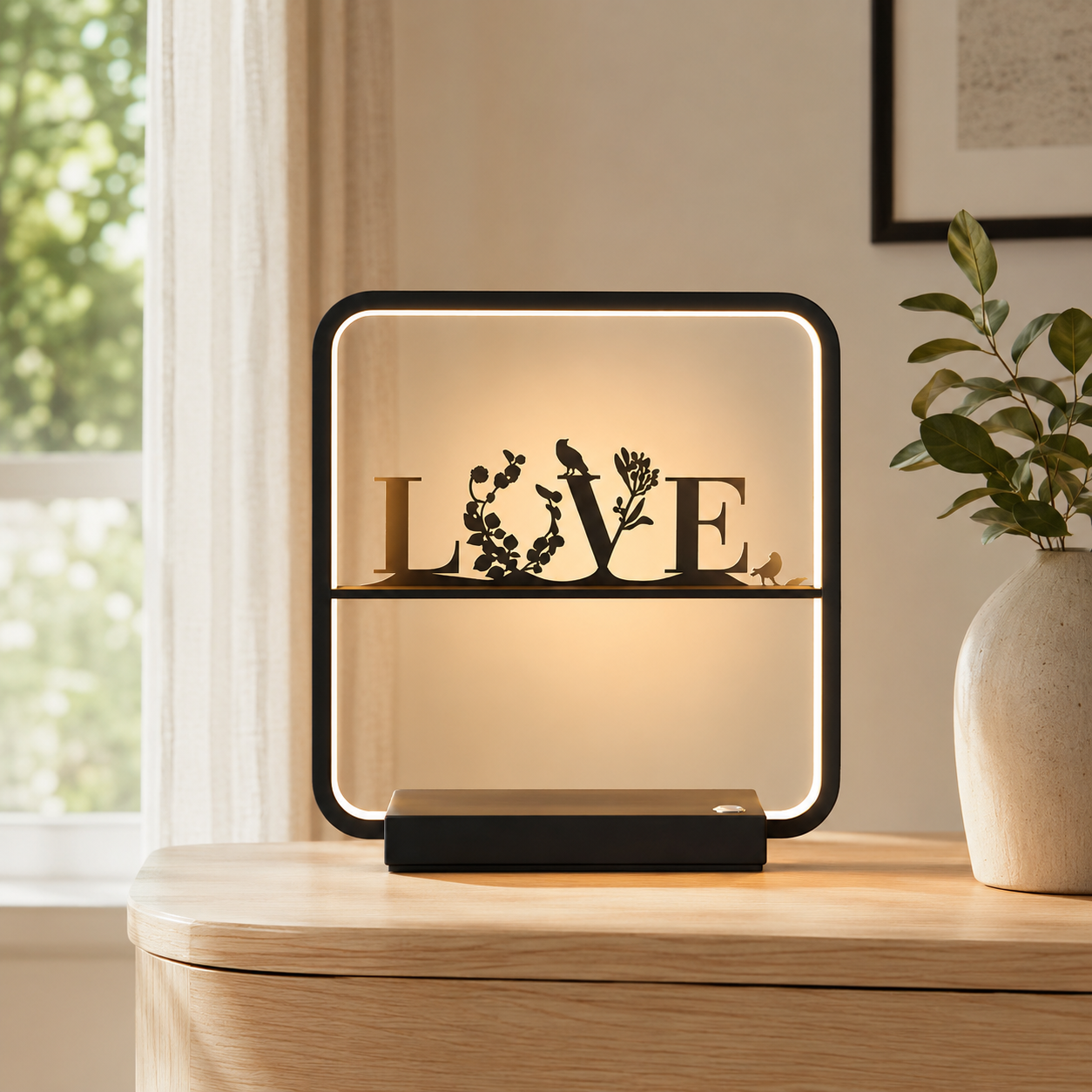 Modern LED Table Lamp with Wireless Charger USB Port | Zorlune