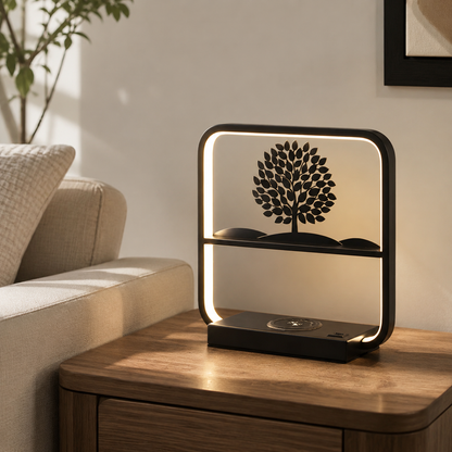 Modern LED Table Lamp with Wireless Charger USB Port | Zorlune