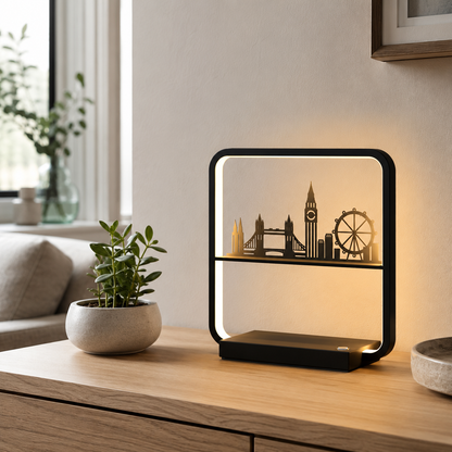 Modern LED Table Lamp with Wireless Charger USB Port | Zorlune