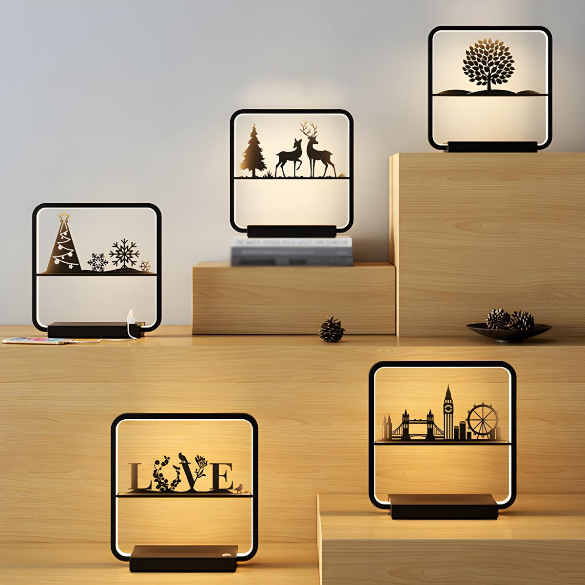 Modern LED Table Lamp with Wireless Charger USB Port | Zorlune