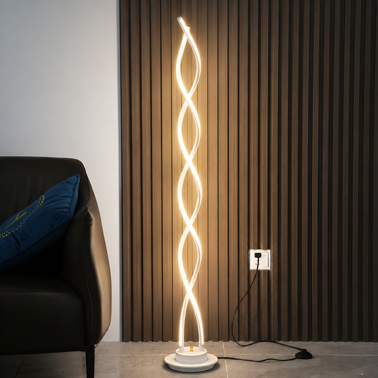 Modern Linear Metal Floor Lamp for Living Spaces | Lamven