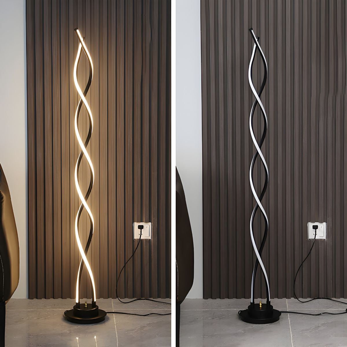 Modern Linear Metal Floor Lamp for Living Spaces | Lamven