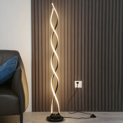 Modern Linear Metal Floor Lamp for Living Spaces | Lamven